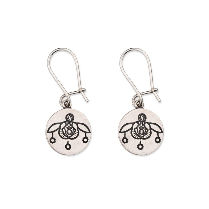 Phaistos Disc Double Earrings with Minoan Bees - Image 3