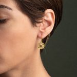 Βυζαντινά Σκουλαρίκια Στρογγυλά – Επιχρυσωμένο Ασήμι 925 - Image 2