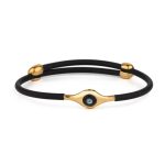 Βραχιόλι Μαύρο με Μάτι Onyx - Ασήμι 925 Επιχρυσωμένο