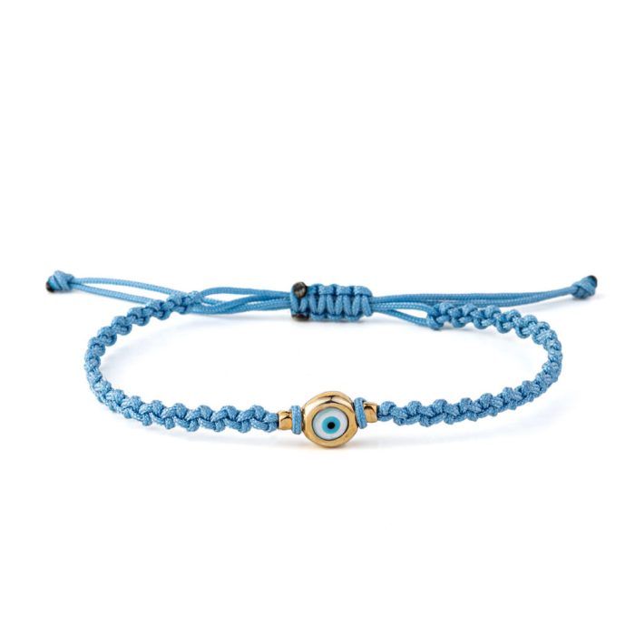 Evil Eye Siel Macrame Bracelet – 925 Sterling Silver - Image 1