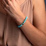 Evil Eye Macrame Bracelet with Turquoise – 925 Sterling Silver and Gold Plated - Image 2