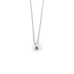 Teardrop Evil Eye Sterling Silver Necklace