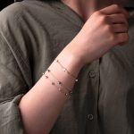Βραχιόλι με Λευκά Μάτια – Χρυσό 14Κ - Image 2