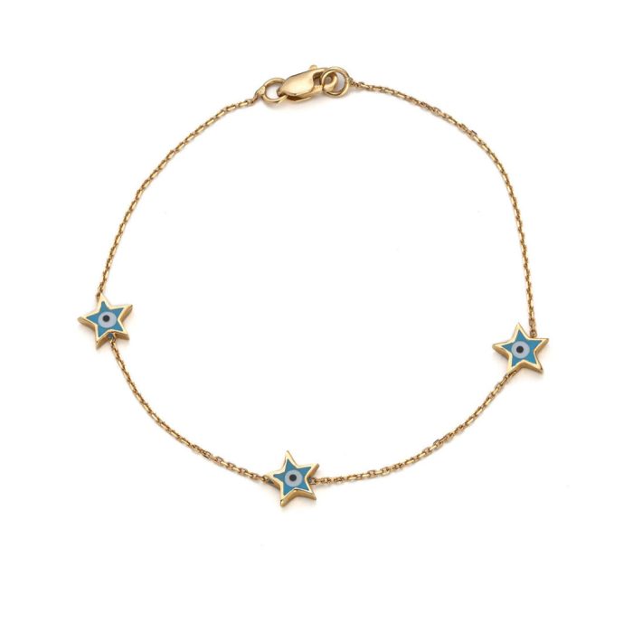 Star Eyes Bracelet - 14k Gold - Image 1