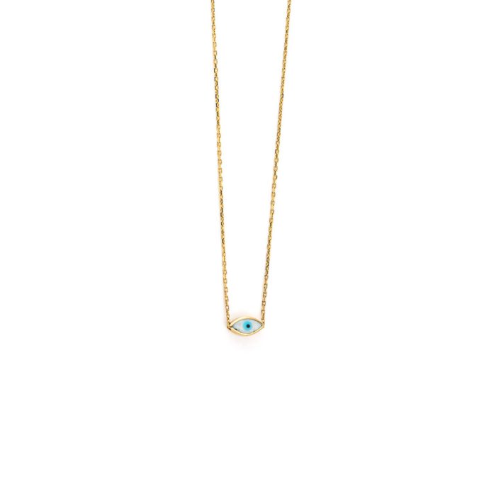 Eye Necklace 14K Yellow Gold - Image 1