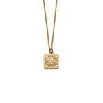 14k Gold Constantinato Square Necklace - Image 3