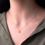 14k Gold Constantinato Square Necklace - Image 2