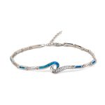 Meander Bracelet – 925 Sterling Silver with Opal