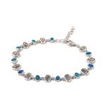 Spiral Bracelet - 925 Sterling Silver with Opal
