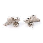 Leaf Stud Earrings – 925 Sterling Silver with Opal - Image 3