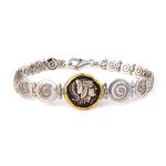 Goddess Athena Coin Link Bracelet