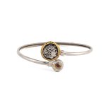 Alexander the Great Coin Bracelet Hinge Ruby Bracelet – 14K Gold and 925 Sterling Silver