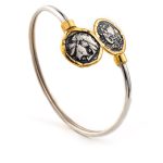 Athena and Alexander the Great Bracelet - 14K Gold and 925 Sterling Silver - Image 4