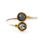 Athena and Alexander the Great Bracelet - 14K Gold and 925 Sterling Silver - Image 3