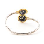 Athena and Alexander the Great Bracelet - 14K Gold and 925 Sterling Silver - Image 2