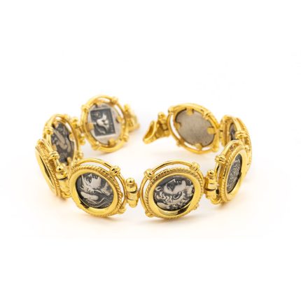 Ancient Greek Coins Bracelet - Sterling Silver