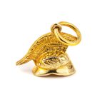 Spartan Helmet Pendant - 14K Yellow Gold