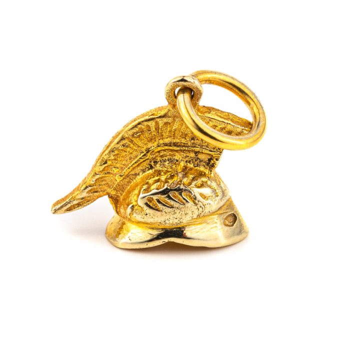 Spartan Helmet Pendant - 14K Yellow Gold - Image 1