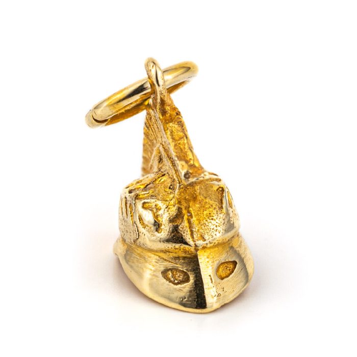 Spartan Helmet Pendant - 14K Yellow Gold - Image 3