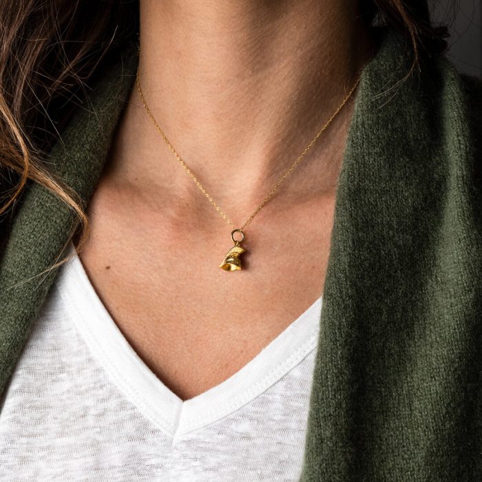 Spartan Helmet Pendant - 14K Yellow Gold - Image 2
