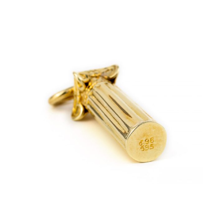 Ionic Column Ancient Greek Charm - 14K Gold - Image 4