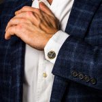 Athena Chalinitis Coin Cufflinks – 14K Gold and 925 Sterling Silver - Image 2
