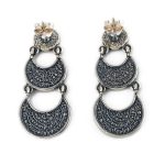 Phaistos Disk Silver Dangle Earrings - Image 2