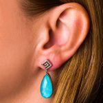 Amazonite Dangle Earrings – 18K Gold and Sterling Silver - Image 2