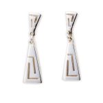 Sterling Silver Dangle Meander Earrings