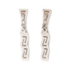 Dangle Earrings Greek Key Meander design - Image 2