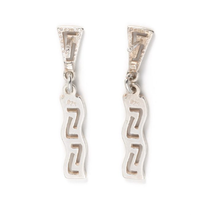 Dangle Earrings Greek Key Meander design - Image 2