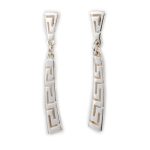 Dangle Greek Key Earrings - Image 2