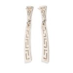 Dangle Greek Key Earrings - Image 3