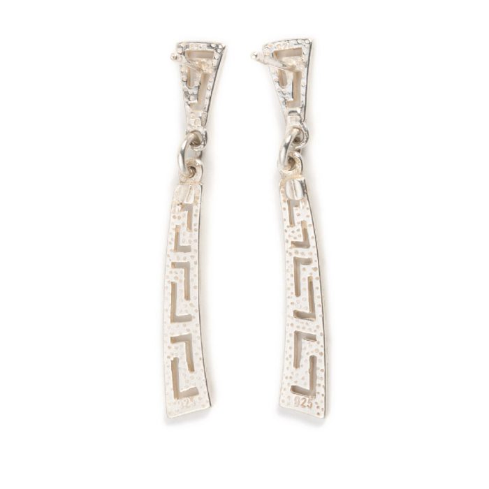 Dangle Greek Key Earrings - Image 3