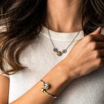 Goddess Athena Coin Hinge Bracelet – 14K Gold and Sterling Silver - Image 2