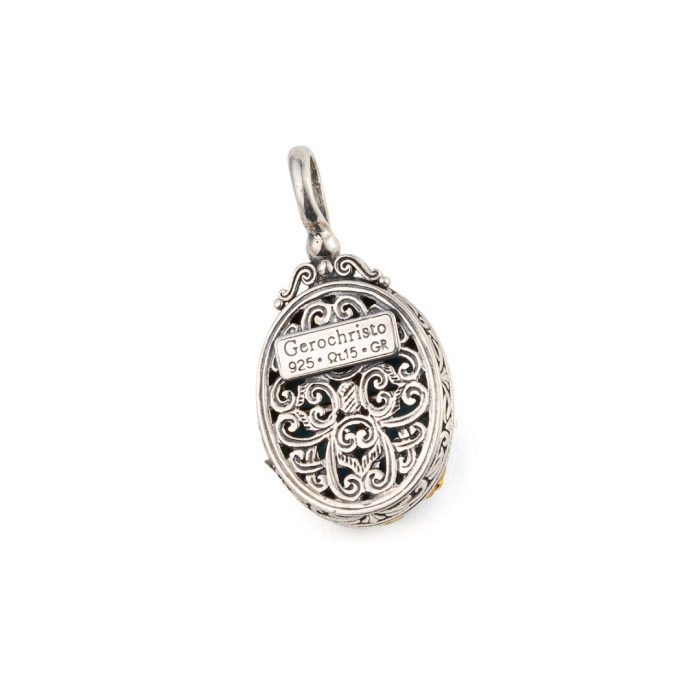 Gerochristo - Iris pendant in Sterling Silver with Turquoise - Image 3
