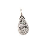 Dione teardrop pendant in sterling silver with Amazonite - Image 4