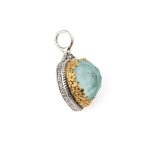 Gerochristo - Dione heart pendant in sterling silver with Amazonite - Image 2