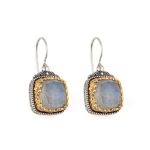 Gerochristo - Dione square earrings with Mother of Pearl Gemstone