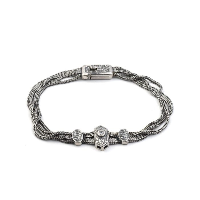Byzantine Chain Bracelet - 925 Sterling Silver - Image 1