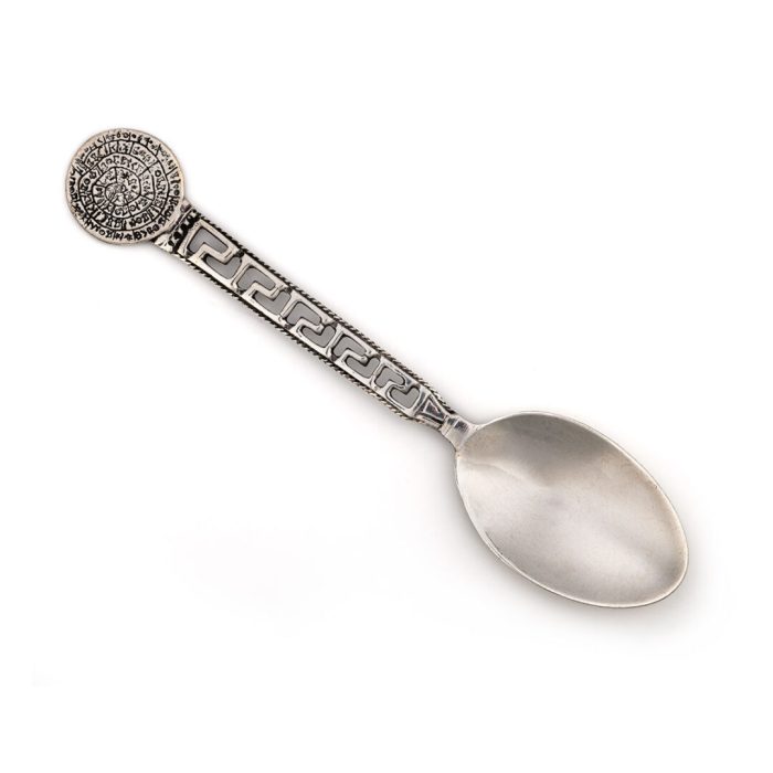 Spoon with Phaistos Disc - 925 Sterling Silver - Image 1