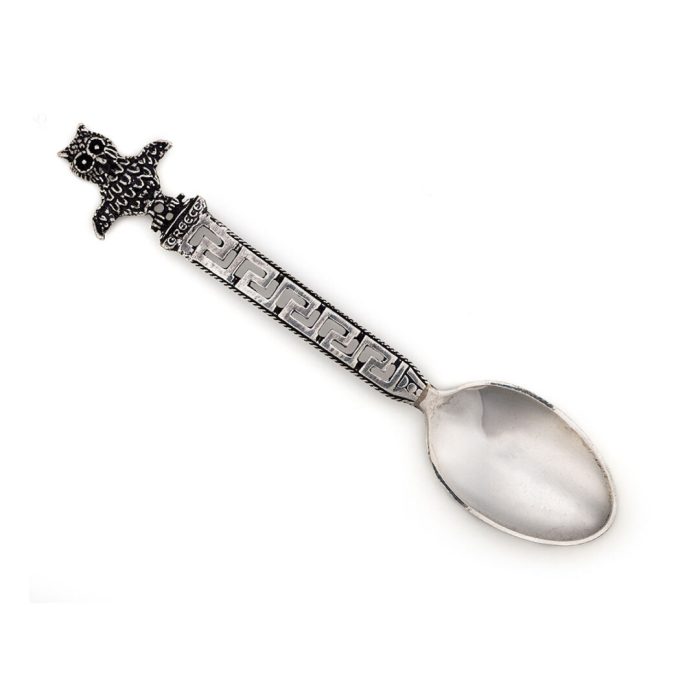 Spoon with Wisdom Owl - 925 Sterling Silver - Image 1