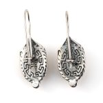 Earrings with byzantine vintage engravings - silver and gold plated - Image 2