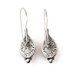 Vintage Engraved earrings - silver and gold plated - Image 2