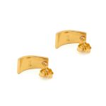 Meander Stud Earrings – 925 Sterling Silver Gold Plated - Image 3