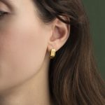 Meander Stud Earrings – 925 Sterling Silver Gold Plated - Image 2