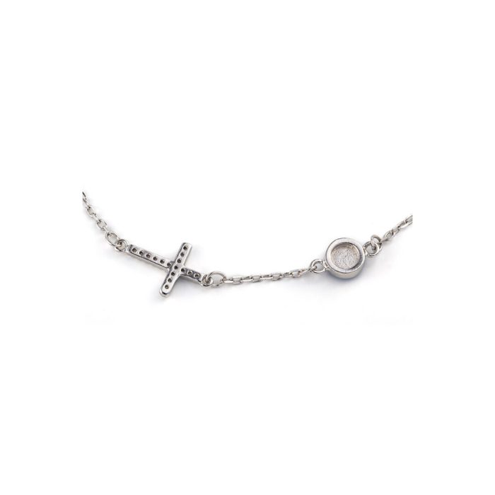 Evil Eye Cross Bracelet 925 Sterling Silver - Image 2
