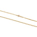 Paperclip Chain Sterling Silver and Gold Plated 50 cm