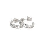 Greca Hoop Earrings - 925 Sterling Silver