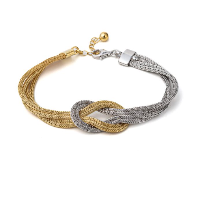 Hercules Knot Chain Bracelet - 925 Sterling Silver and Gold Plated - Image 1
